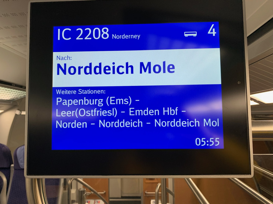 Im IC nach Norddeich Mole