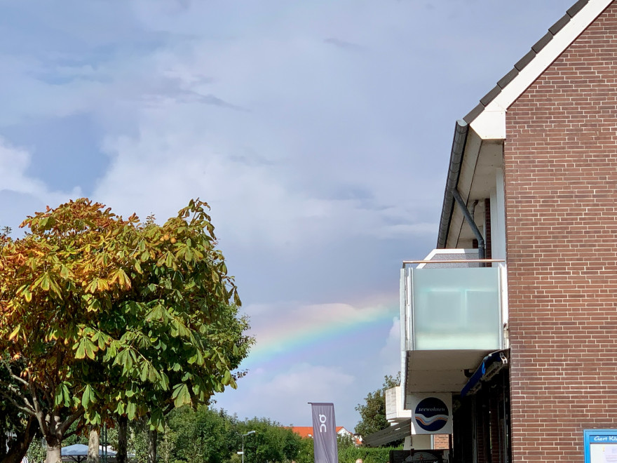 Regenbogen ueber Langeoog