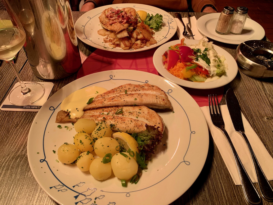 Scholle zum Abendessen auf Langeoog